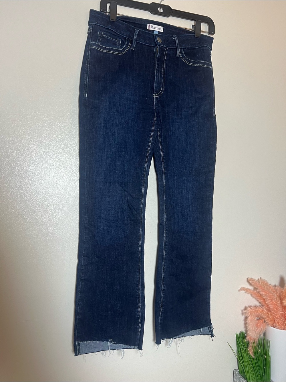 Morrison Starlet Boot Cut Mid Rise Cropped Blue Denim Jeans 28